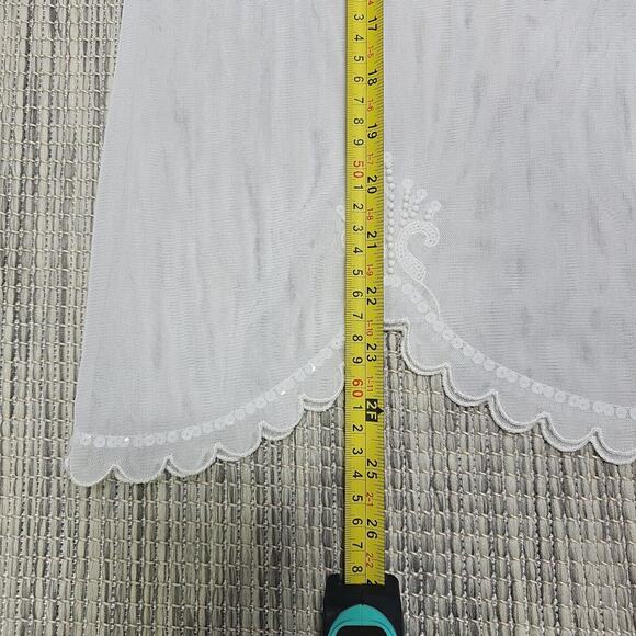 Peter Nygard Sheer White Embroidered Blouse - Picture 5 of 11